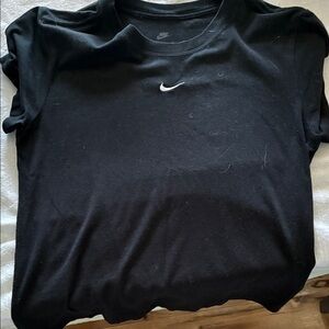 Nike Black T-Shirt with White Swoosh